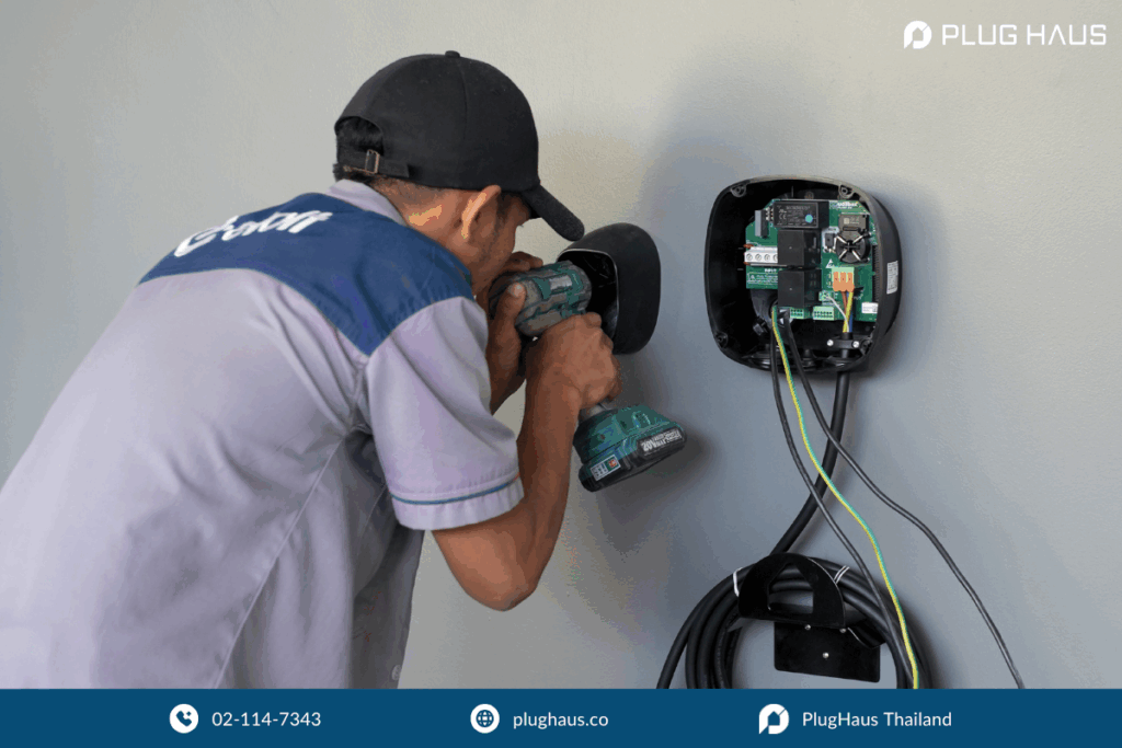 รีวิวงานติดตั้ง Home Charger จาก Plughaus
